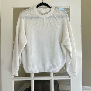 Sweater with Pearl Detail